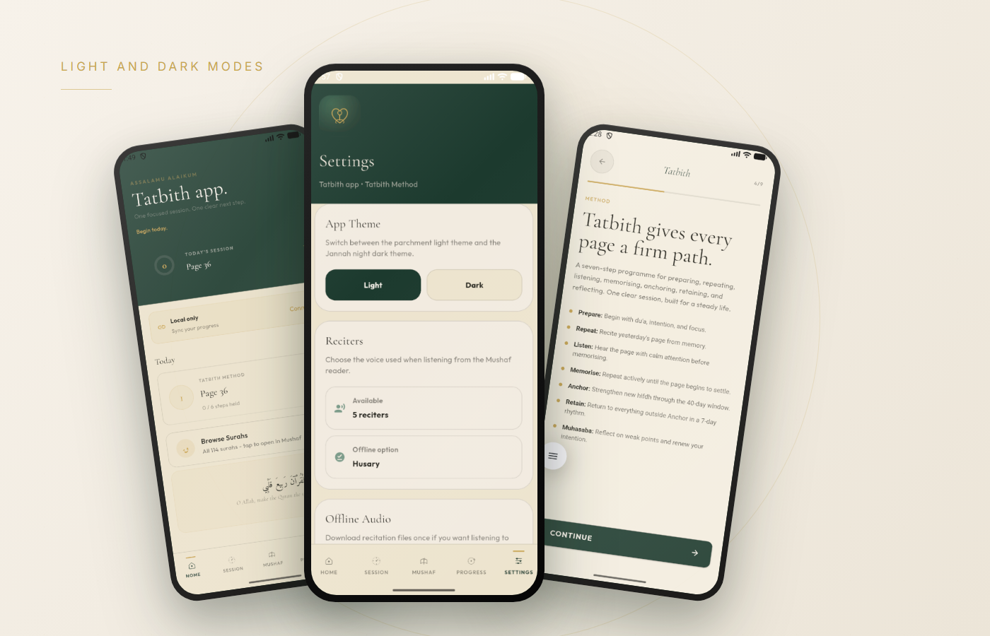 Tatbith — Light and dark mode