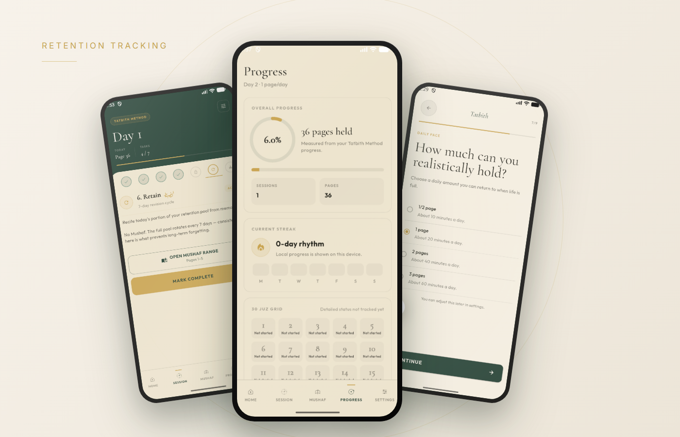 Tatbith — Progress tracking